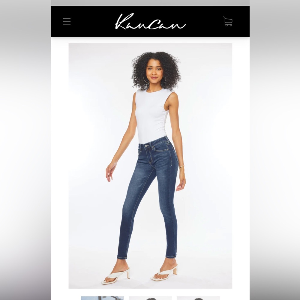 KanCan jeans Francesca mid rise super skinny. Size 29, Dark Blue, new w/o tags